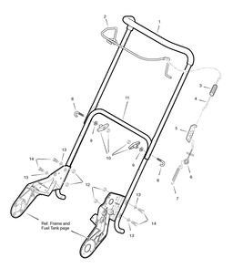Handle Assembly Diagram and Parts List for 1695518-18-2811-29RS 2008 Briggs and Stratton Snow Blower
